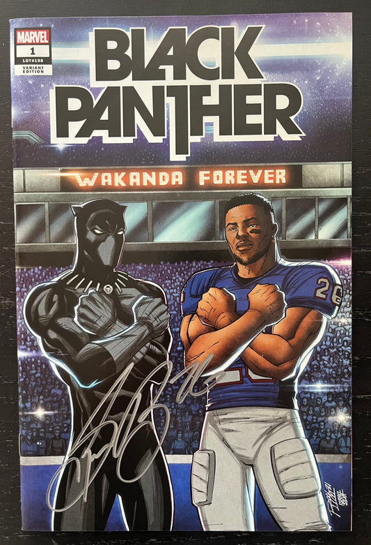 Black Panther #1 Saquon Barkley Variant Autographed